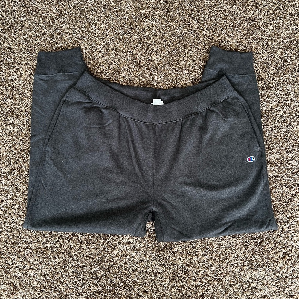 Champion Grey Jogger Sweatpants with Logo - Picture 3 of 4